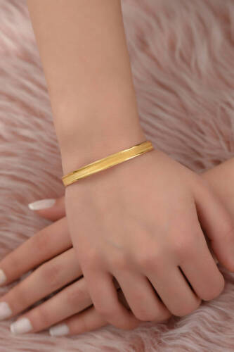 Altın Hasır Kırmızı Bilezik - 