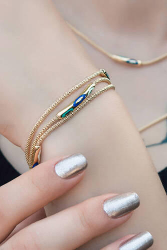 Cetaş Fortuna Üçlü Altın Bileklik - 