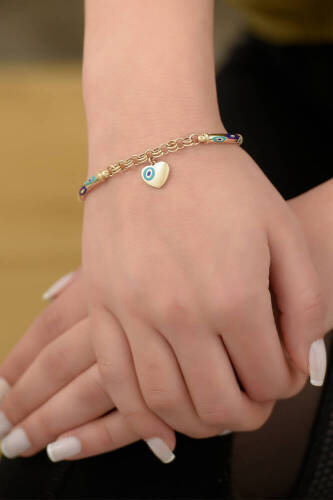 Cetaş Kalp Detaylı Fortuna Bileklik - 