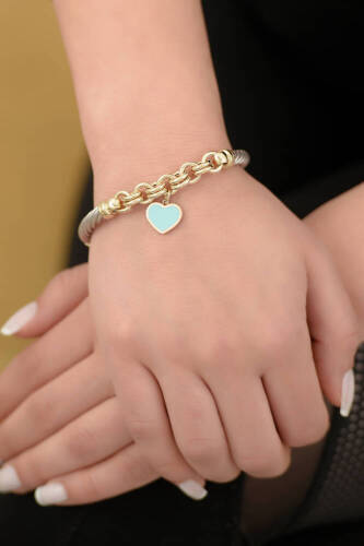 Cetaş Kalp Detaylı Sevgi Bilekliği - 