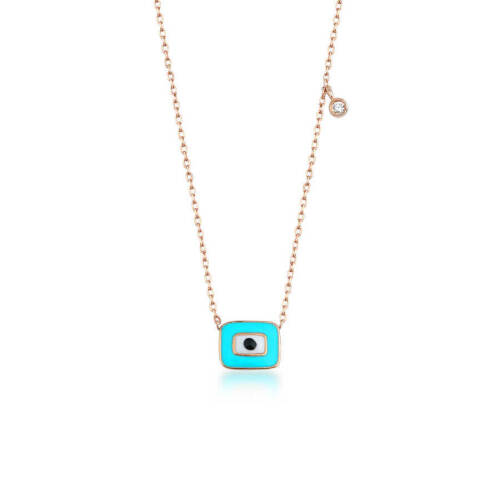 Pırlanta Renkli Kolye - 